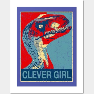 CLEVER GIRL DINO Posters and Art